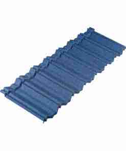 Tactile Stone Coated Steel Roofing Tile Edge Profile Azure