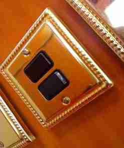 Double Switch 2 Gang 2 Way Brass