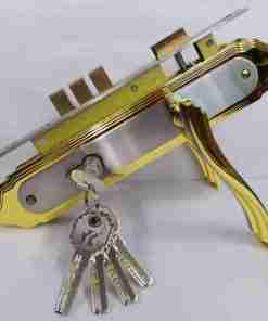 Cylinder Door Lock 301 NBGP Silver and Gold