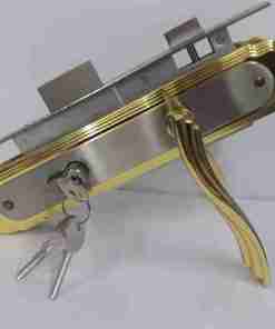 Cylinder Door Lock 301 NBNP Silver and Gold
